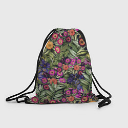 Рюкзак-мешок Цветы Фиолетовые Рудбеки, цвет: 3D-принт