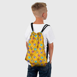 Рюкзак-мешок Цветные котики и лапки, цвет: 3D-принт — фото 2