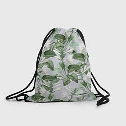 Рюкзак-мешок Цветы Белые Хосты, цвет: 3D-принт