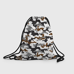 Мешок для обуви Камуфляж Чёрно-Белый Camouflage Black-White