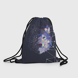 Рюкзак-мешок Голова волка в линиях, цвет: 3D-принт