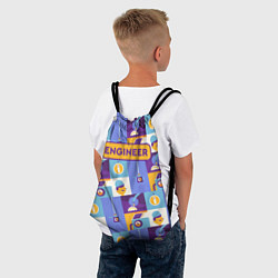 Рюкзак-мешок Инженер паттерн, цвет: 3D-принт — фото 2