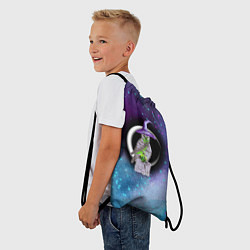 Рюкзак-мешок Сова-колдунья с зельем на фоне ночного неба, цвет: 3D-принт — фото 2