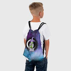 Рюкзак-мешок Сова-колдунья с зельем на фоне ночного неба, цвет: 3D-принт — фото 2