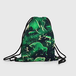 Рюкзак-мешок Альтернативная Альтамира зеленая, цвет: 3D-принт