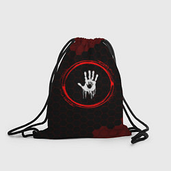Рюкзак-мешок Символ Death Stranding и краска вокруг на темном ф, цвет: 3D-принт