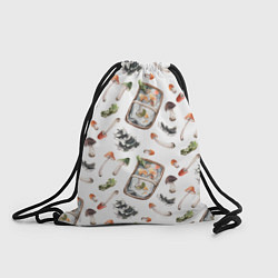 Рюкзак-мешок Узор Грибы и Корзины, цвет: 3D-принт