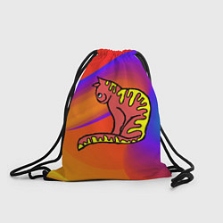 Рюкзак-мешок Красно - желтый кот, цвет: 3D-принт