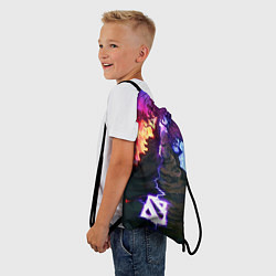 Рюкзак-мешок Огонь и воздух, цвет: 3D-принт — фото 2