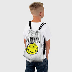 Рюкзак-мешок Nirvana логотип гранж, цвет: 3D-принт — фото 2