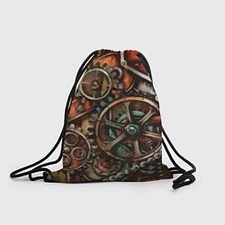 Рюкзак-мешок Механистическая композиция с шестерёнками и цепью, цвет: 3D-принт