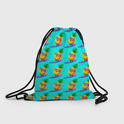 Рюкзак-мешок PINEAPPLE ON A SKATEBOARD, цвет: 3D-принт