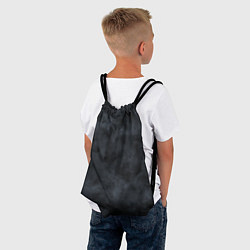 Рюкзак-мешок Акварельные разводы черный, цвет: 3D-принт — фото 2