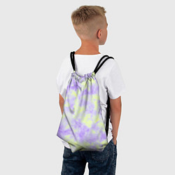 Рюкзак-мешок Нежный желто-фиолетовый тай дай, цвет: 3D-принт — фото 2