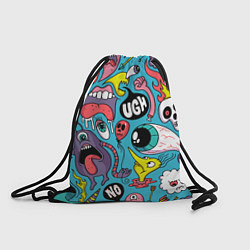 Рюкзак-мешок Паттерн в стиле поп-арт, цвет: 3D-принт