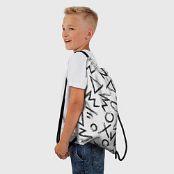 Рюкзак-мешок Крестики, Нолики и Треугольники Нарисованные Кисть, цвет: 3D-принт — фото 2