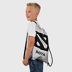 Рюкзак-мешок Символ Dota на светлом фоне с полосами, цвет: 3D-принт — фото 2