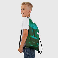 Рюкзак-мешок Неоновая спальня - Зелёный, цвет: 3D-принт — фото 2