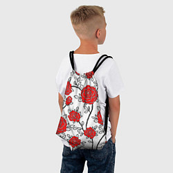 Рюкзак-мешок BEAUTIFUL RED ROSES, цвет: 3D-принт — фото 2