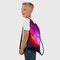 Рюкзак-мешок Неоновая палитра цветов - Красный, цвет: 3D-принт — фото 2