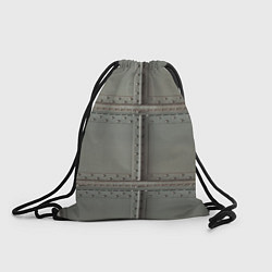 Рюкзак-мешок Стальные плиты с заклёпками, цвет: 3D-принт