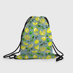 Рюкзак-мешок Порезанные лимоны - паттерн, цвет: 3D-принт