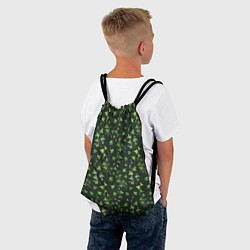 Рюкзак-мешок Листья зеленый плюща - паттерн, цвет: 3D-принт — фото 2