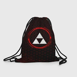 Рюкзак-мешок Символ Zelda и краска вокруг на темном фоне, цвет: 3D-принт