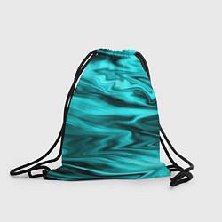 Рюкзак-мешок Неоновый бирюзовый мраморный узор, цвет: 3D-принт