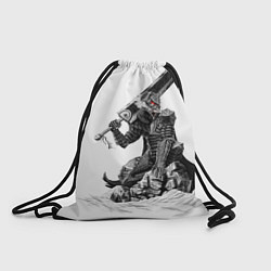 Рюкзак-мешок Берсерк Черный мечник, цвет: 3D-принт