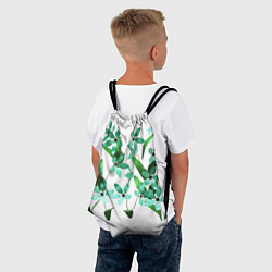 Рюкзак-мешок Flowers green light, цвет: 3D-принт — фото 2