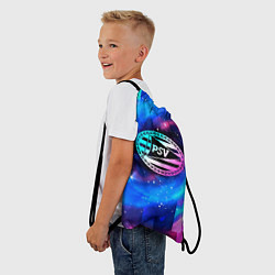 Рюкзак-мешок PSV неоновый космос, цвет: 3D-принт — фото 2