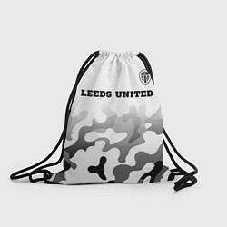 Рюкзак-мешок Leeds United sport на светлом фоне: символ сверху, цвет: 3D-принт