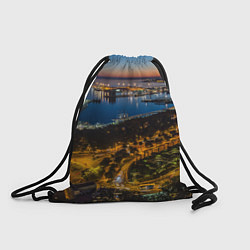 Рюкзак-мешок Ночной город с высоты, цвет: 3D-принт