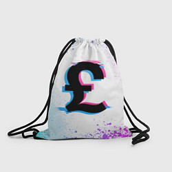 Рюкзак-мешок Фунт стерлингов глитч, цвет: 3D-принт