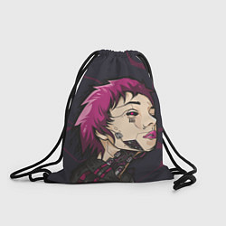 Рюкзак-мешок Голова девушки-кибера, цвет: 3D-принт