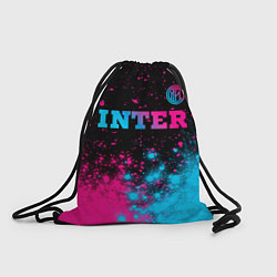 Рюкзак-мешок Inter - neon gradient: символ сверху, цвет: 3D-принт
