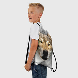 Рюкзак-мешок Волк: зима, цвет: 3D-принт — фото 2