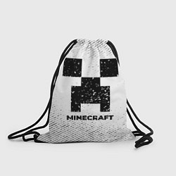 Рюкзак-мешок Minecraft с потертостями на светлом фоне, цвет: 3D-принт