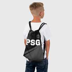 Рюкзак-мешок PSG sport на темном фоне: символ сверху, цвет: 3D-принт — фото 2