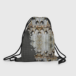 Рюкзак-мешок Клепаный рваный металл, цвет: 3D-принт