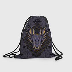 Рюкзак-мешок Дом Дракона Паттерн с драконами, цвет: 3D-принт