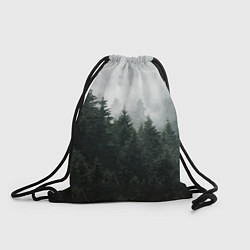 Рюкзак-мешок Туманный хвойный лес, цвет: 3D-принт