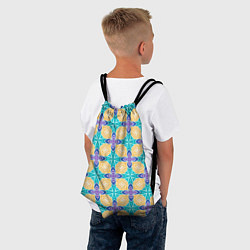 Рюкзак-мешок Мозаика лепестки, цвет: 3D-принт — фото 2