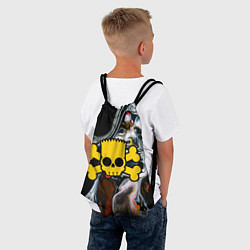 Рюкзак-мешок Череп Барта Симпсона!, цвет: 3D-принт — фото 2