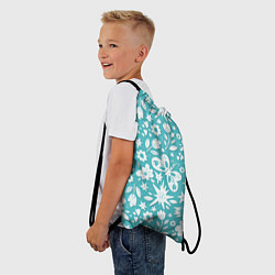 Рюкзак-мешок Нежный цветочный паттерн, цвет: 3D-принт — фото 2