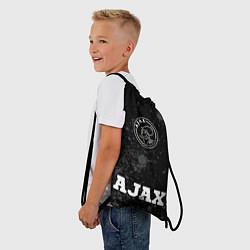 Рюкзак-мешок Ajax sport на темном фоне: символ, надпись, цвет: 3D-принт — фото 2