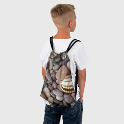 Рюкзак-мешок Морские камни и ракушки, цвет: 3D-принт — фото 2