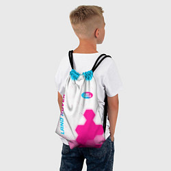 Рюкзак-мешок Land Rover neon gradient style: надпись, символ, цвет: 3D-принт — фото 2