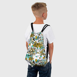 Рюкзак-мешок Abstract pattern waves and streaks, цвет: 3D-принт — фото 2